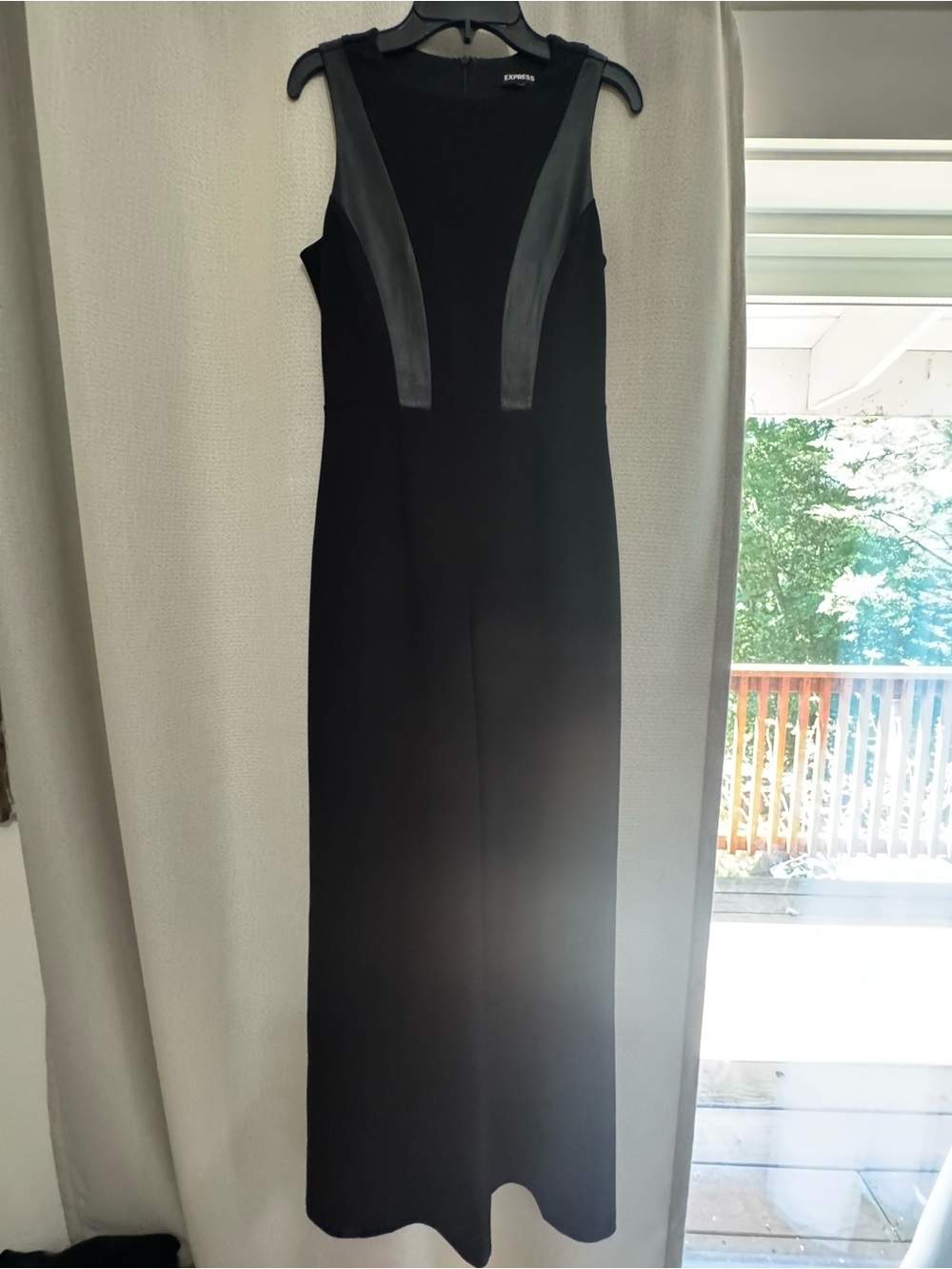 Express Black Crewneck Shell Jumpsuit